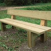 banquette en bois campagne